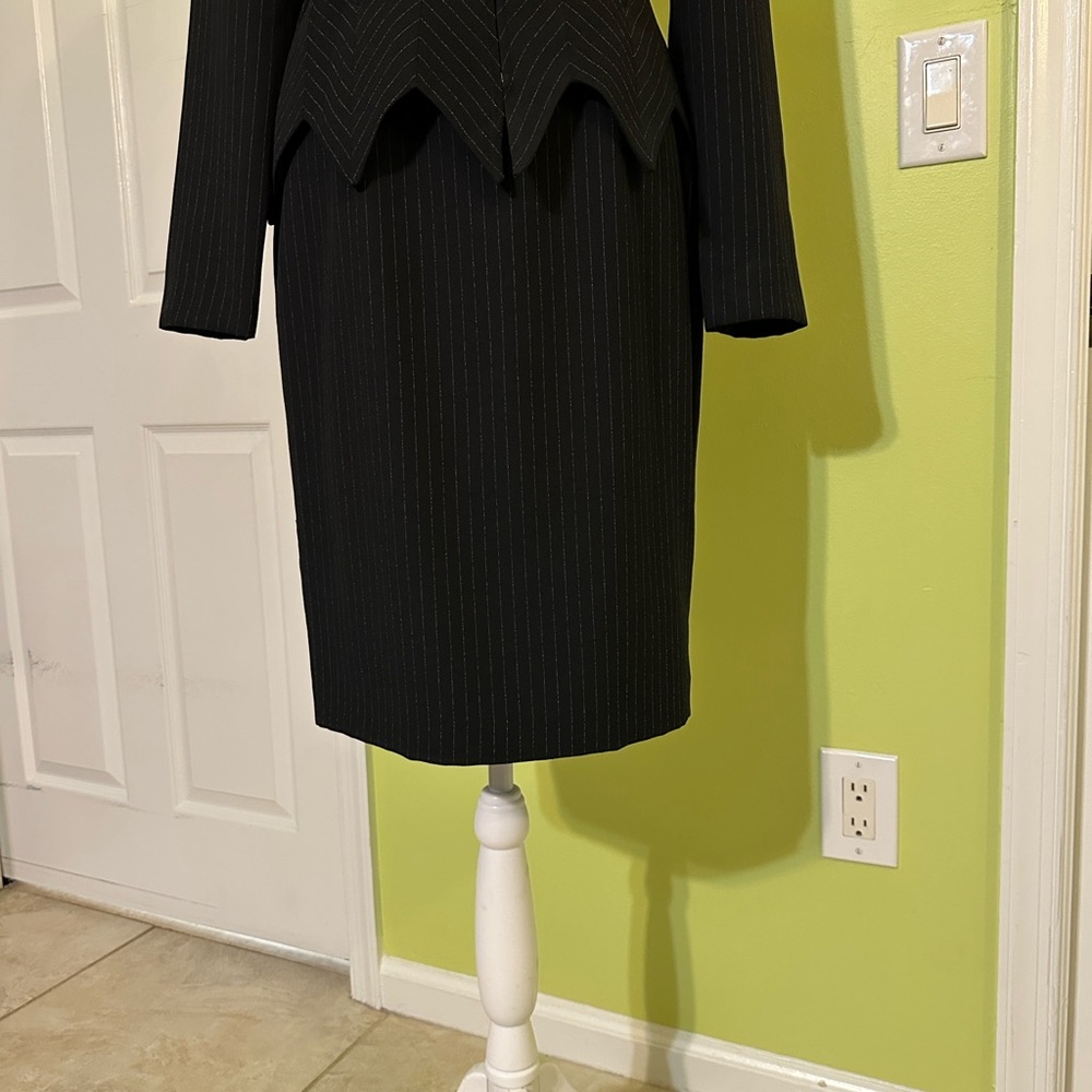 Vintage Joseph Ribkoff Pin Stripe Skirt and Matching Jacket - Picture 3 of 14